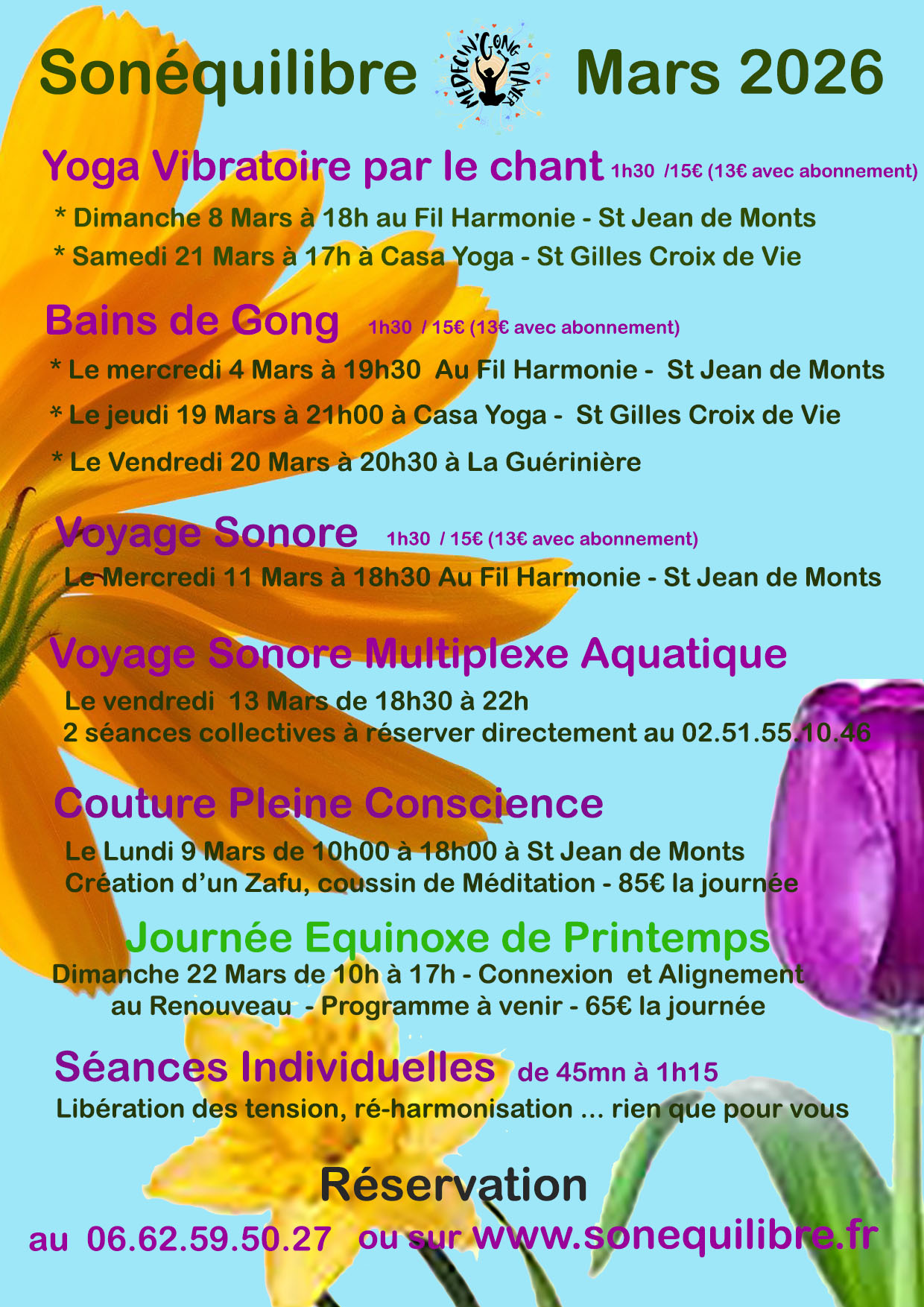 SonEquilibre | Sonothérapeute à St Jean de Monts, Challans et St Gilles Croix de Vie 1 MARS